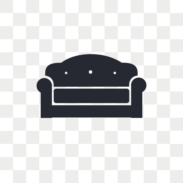 Sofa-Vektorsymbol isoliert auf transparentem Hintergrund, Sofa-Logo d - Vektor, Bild