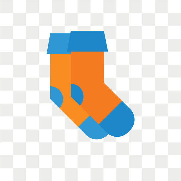 Ponožky vektorové ikony izolované na průhledné pozadí, ponožky logo d - Vektor, obrázek