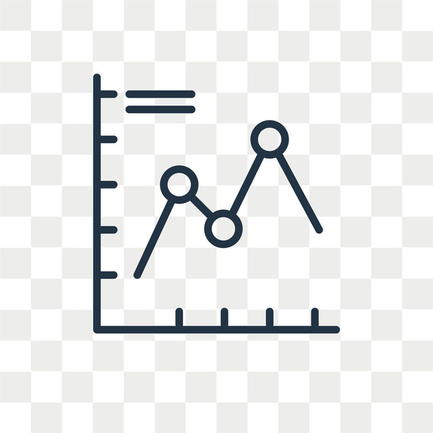 Diagram vector icon elszigetelt átlátszó háttér, diagram logo tervezés - Vektor, kép