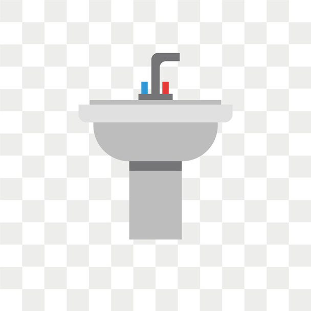 Waschbecken-Vektor-Symbol isoliert auf transparentem Hintergrund, Waschbecken-Logo d - Vektor, Bild