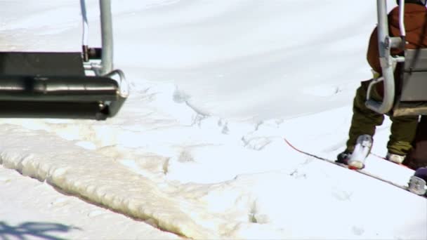 Zimą wyciągi narciarskie - Materiał filmowy, wideo