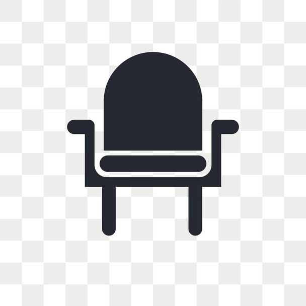 Szék vektor ikon elszigetelt átlátszó háttér, szék logó - Vektor, kép