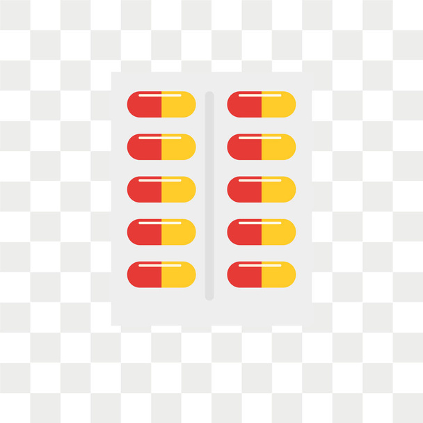 Pills vector icon isolated on transparent background, Pills logo - Vector, Image