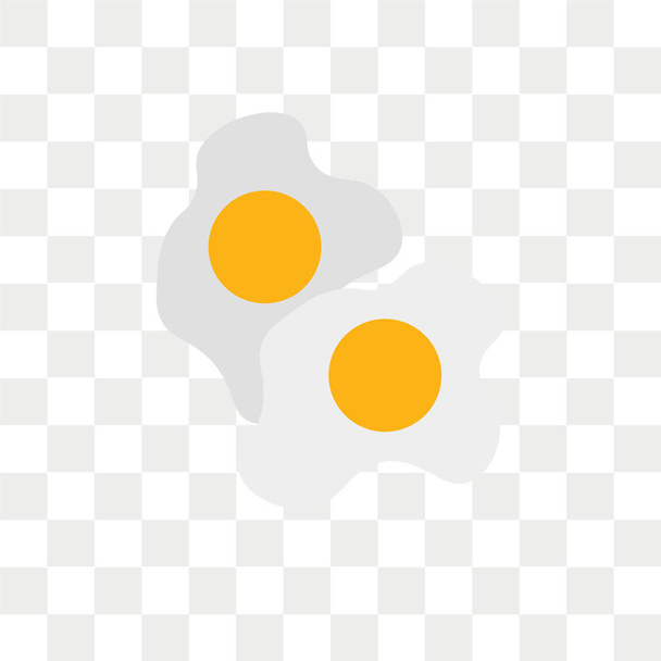 Fried egg vector icon isolated on transparent background, Fried  - Vector, Image