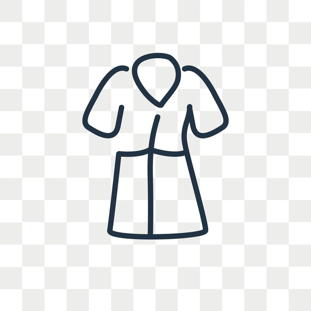 Badjas vector pictogram geïsoleerd op transparante achtergrond, badjas logo ontwerp - Vector, afbeelding