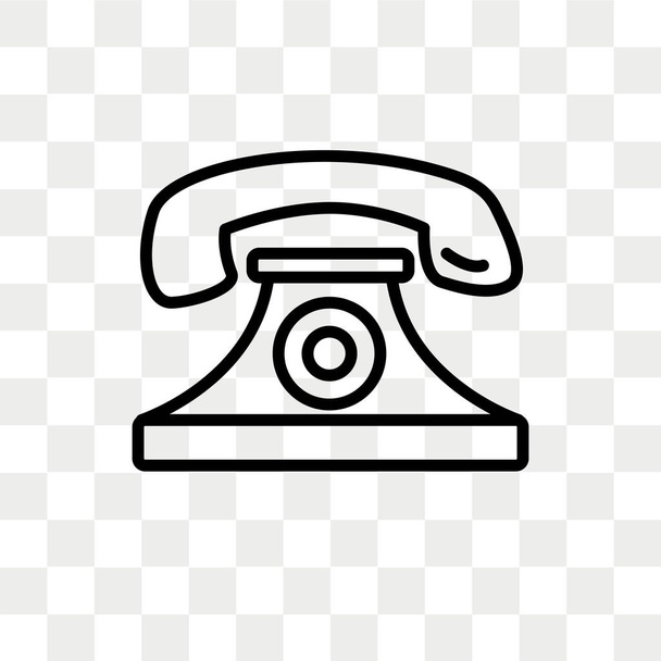 Teléfono icono vectorial aislado sobre fondo transparente, Diseño del logotipo del teléfono
 - Vector, Imagen