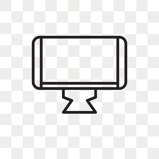 Monitor vector icon isolated on transparent background, Monitor  - Vector, Image