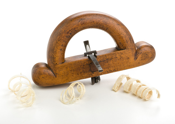 old router plane with shavings - Photo, Image