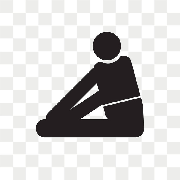 Pessoa que pratica um ícone de vetor de postura de reforço isolado em t
 - Vetor, Imagem