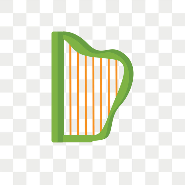 Icono de vector de arpa aislado sobre fondo transparente, logotipo de arpa d
 - Vector, imagen
