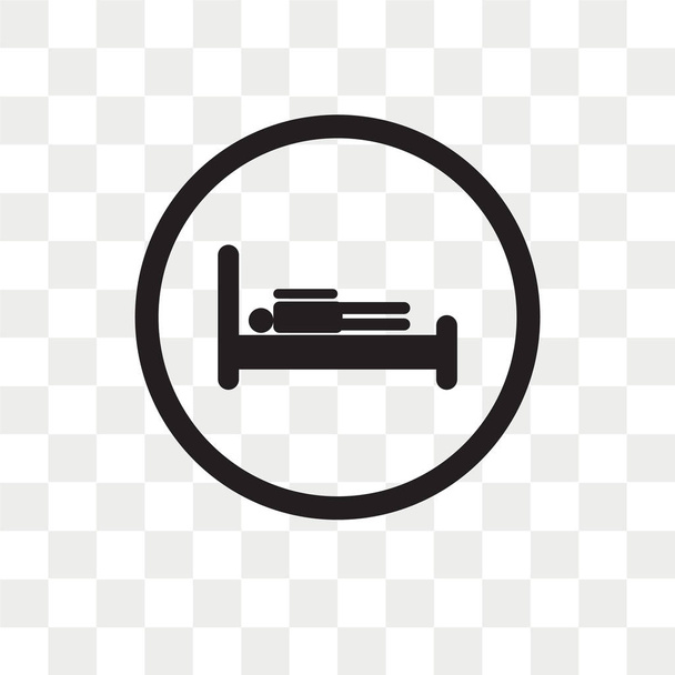 Internatsvektorsymbol isoliert auf transparentem Hintergrund, Schlafsaal - Vektor, Bild