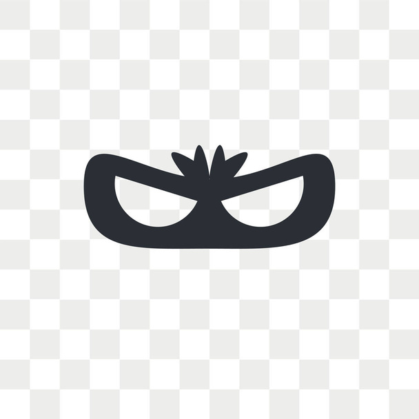 masker vector pictogram geïsoleerd op transparante achtergrond, masker logo d - Vector, afbeelding