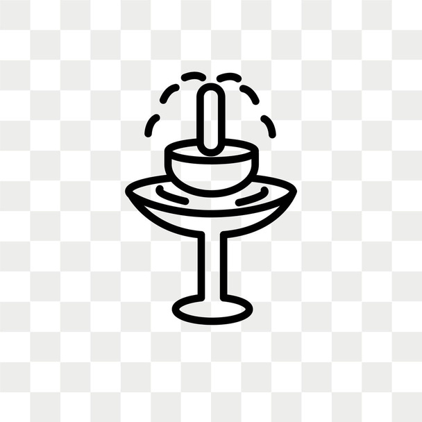 Fountain vector icon isolated on transparent background, Fountain logo design - Vector, Image