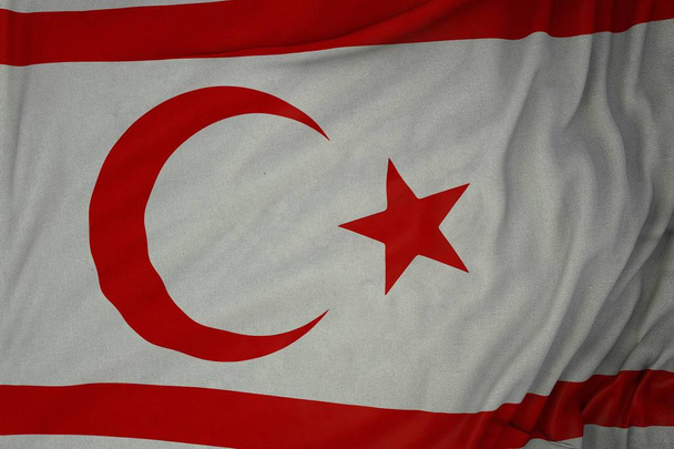 Turkse Republiek Noord-Cyprus, vlag van een land - Foto, afbeelding