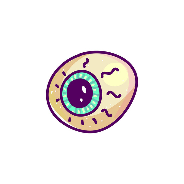 Scary eyeball cartoon - Vector, Image