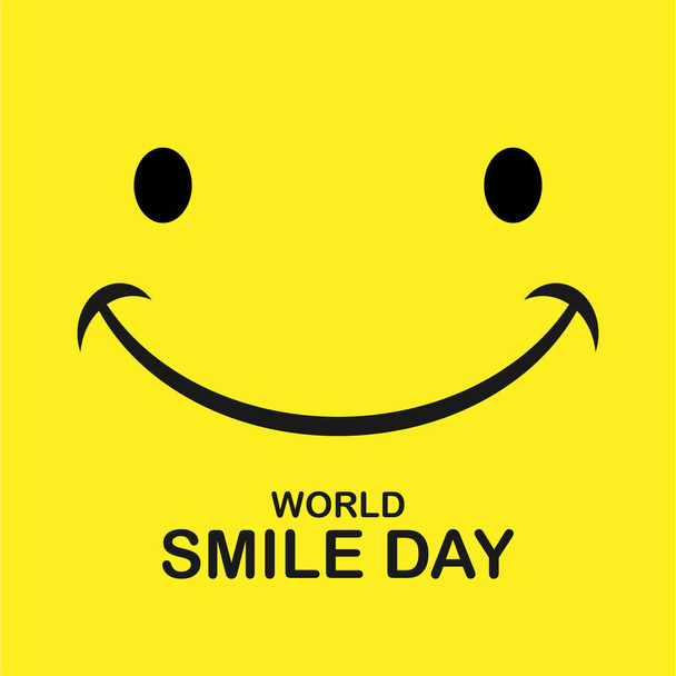Παγκόσμια ημέρα του χαμόγελο. Χαμόγελο εικονίδιο διάνυσμα. ευτυχία σύμβολο, έκφραση προσώπου χαμόγελο, εικονογράφηση διάνυσμα - Διάνυσμα, εικόνα