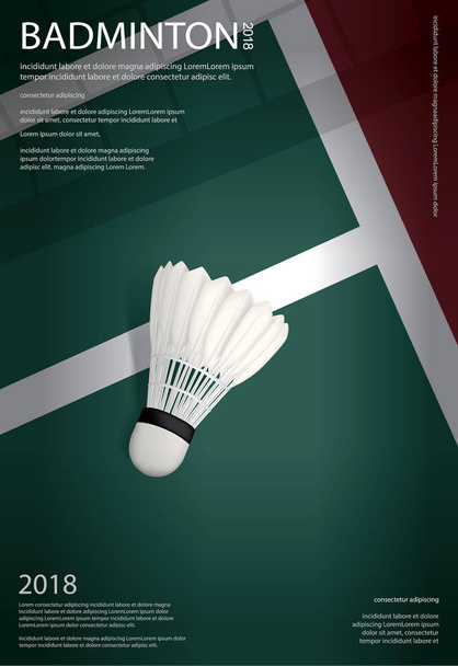 Badminton Championship poszter vektor illusztráció - Vektor, kép