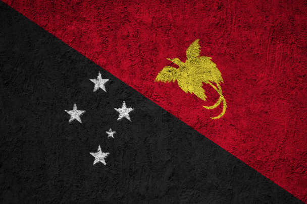 Papua New Guinea flag on the grunge concrete wall - Photo, Image