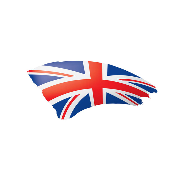 Drapeau Royaume-Uni, illustration vectorielle sur fond blanc - Vecteur, image