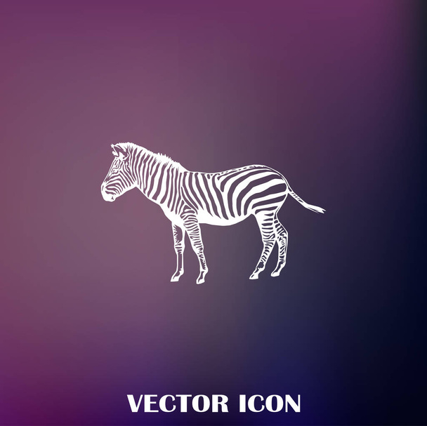 Иконка вектора зебры
 - Вектор,изображение