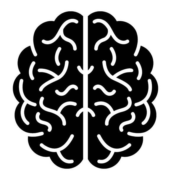 Human brain isolated design - Vektori, kuva