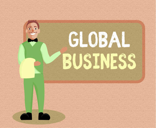 Scrivere una nota che mostra Global Business. Business photo showcase Commercio e sistema di business una società che fa in tutto il mondo
 - Foto, immagini