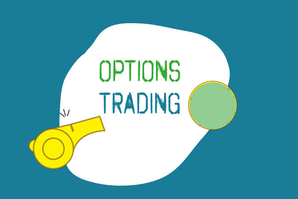 Texte d'écriture Word Options Trading. Concept d'entreprise pour Différentes options pour diffuser des biens ou des services dans le monde entier
 - Photo, image