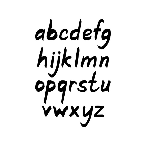 alphabet letters hand written by marker - Wektor, obraz