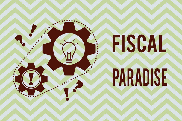 Szóírás szöveg Fiscal Paradise. Üzleti koncepció A közpénzek pazarlása nagy aggodalomra ad okot - Fotó, kép
