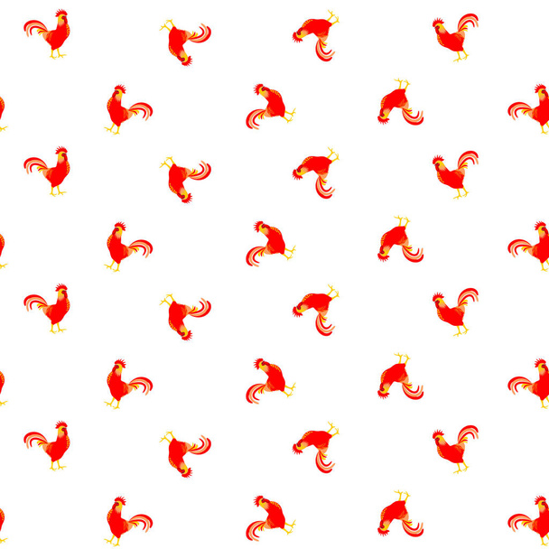 modern illustration, seamless vector pattern with hens - Vektor, Bild