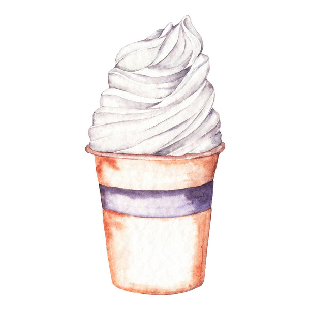 Delicious ice cream on white background - Фото, зображення