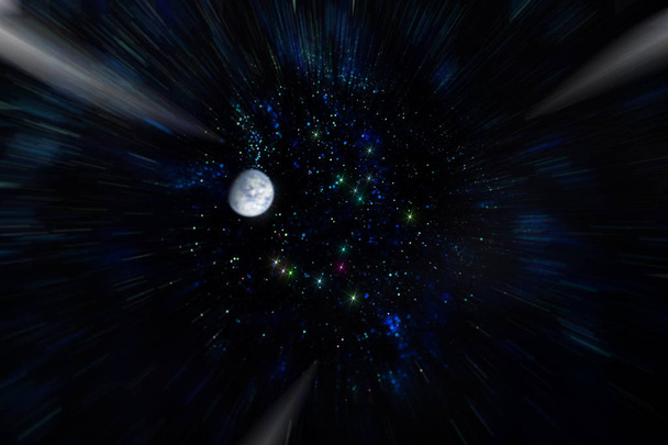 Evren evren yıldız bulutsu ve gezegen ile - Fotoğraf, Görsel