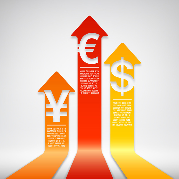 Increasing currency - Vektor, obrázek
