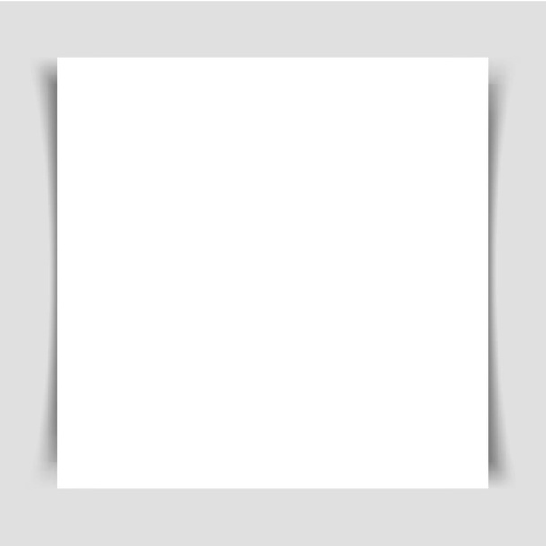 Mok-up de flyer carré avec ombre sur fond gris
 - Vecteur, image