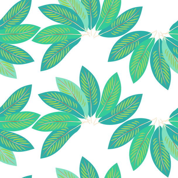 seamless vector pattern with tropical leaves - Wektor, obraz