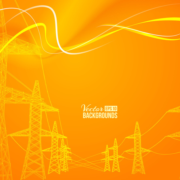 Electric power transmission. - Vector, Image