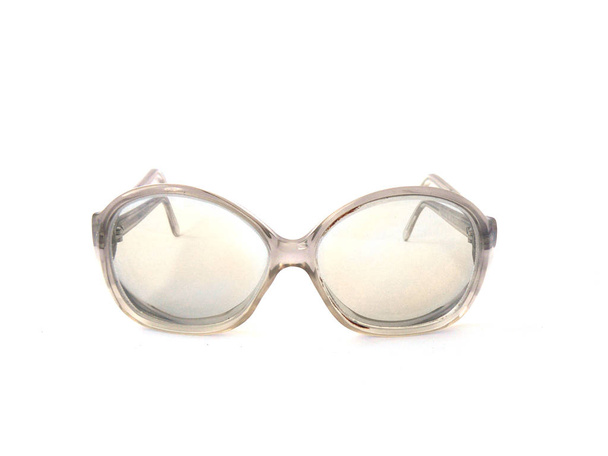 Brýle, brýle, plastový rám, sovětské brýle, Vintage brýle, brýle SSSR, staré brýle, průhledné, bílé pozadí, Close-up, starožitné brýle, sovětské starých, babička brýle, optika, vřeteník obrázek stock, Nostalgis - Fotografie, Obrázek