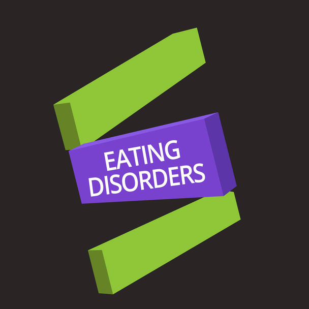 Word writing text Eating Disorders. Business concept for any of a range of psychological abnormal food habits. - Photo, Image