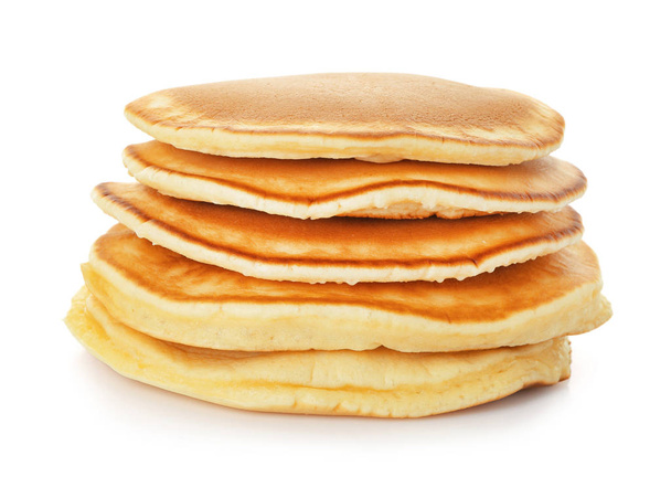 Tasty pancakes on white background - Photo, Image