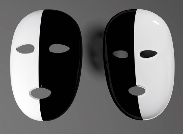 blanc et noir l'ancien masque
 - Photo, image