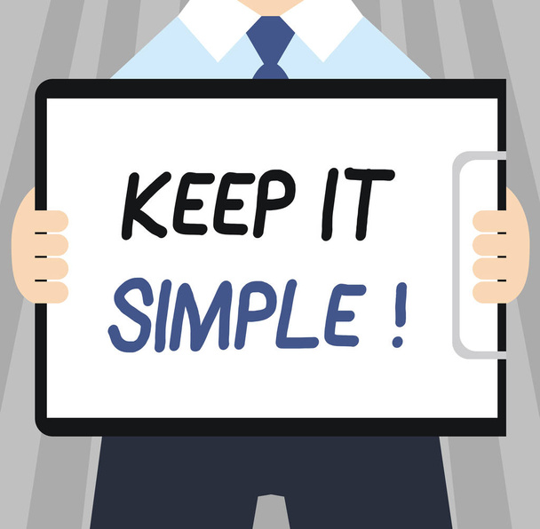 Szöveg írása Keep It Simple szó. Üzleti koncepció egyszerű helye vagy helyzete nem bonyolult marad - Fotó, kép
