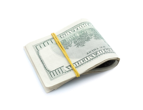 Billets en dollars sur fond blanc - Photo, image