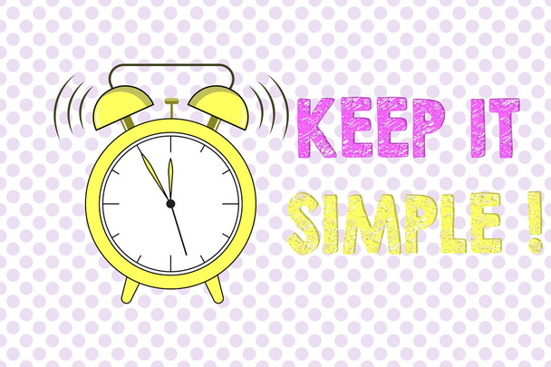 Текст для написания слов Keep It Simple. Бизнес-концепция для того, чтобы остаться в простом месте или на несложной должности
 - Фото, изображение