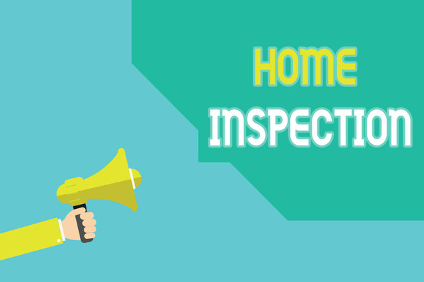 Nota de escrita mostrando Home Inspection. Foto de negócios mostrando Exame da condição de uma propriedade relacionada com a casa
 - Foto, Imagem