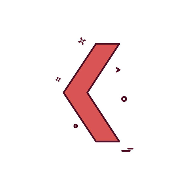Left arrow icon design vector - Vector, Image