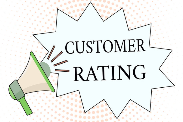 Texto para escrita de palavras Customer Rating. Conceito de negócio para cada ponto dos clientes melhora a experiência
 - Foto, Imagem