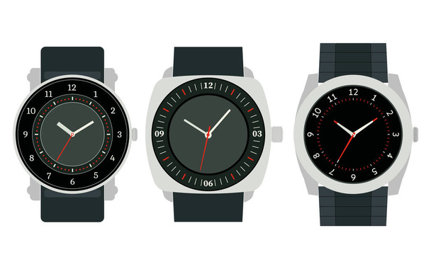 Set of three mechanical watches - Vector, Image