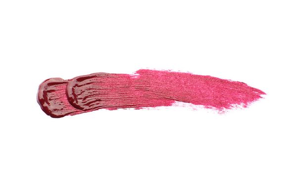 Course de rouge à lèvres de couleur sur fond blanc
 - Photo, image