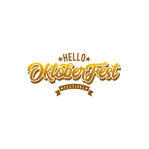 Oktober Fest 2018, oktober festival lettering typography template, vector lettering oktober festival, welcome to oktober festival, beer festival - Photo, Image