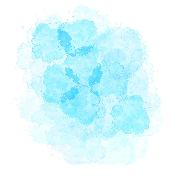 Illustration abstraite Taches de peinture aquarelle bleue
. - Photo, image